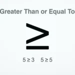 Greater Than or Equal To