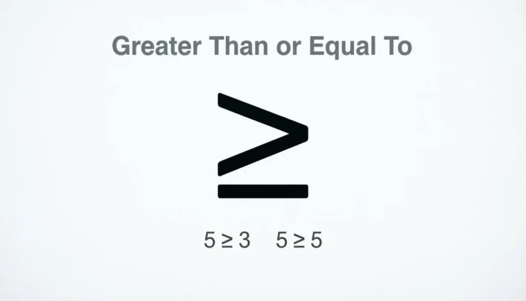 Greater Than or Equal To