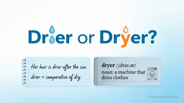 Drier or Dryer