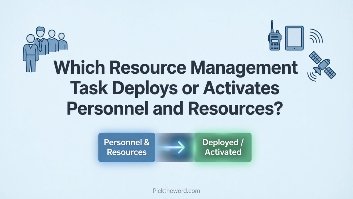 What Resource Management Task Deploys or Activates Resources?