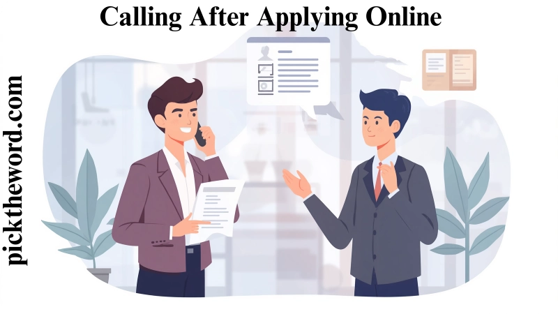 Calling After Applying Online