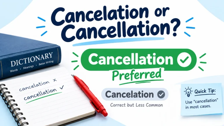 Cancelation or Cancellation