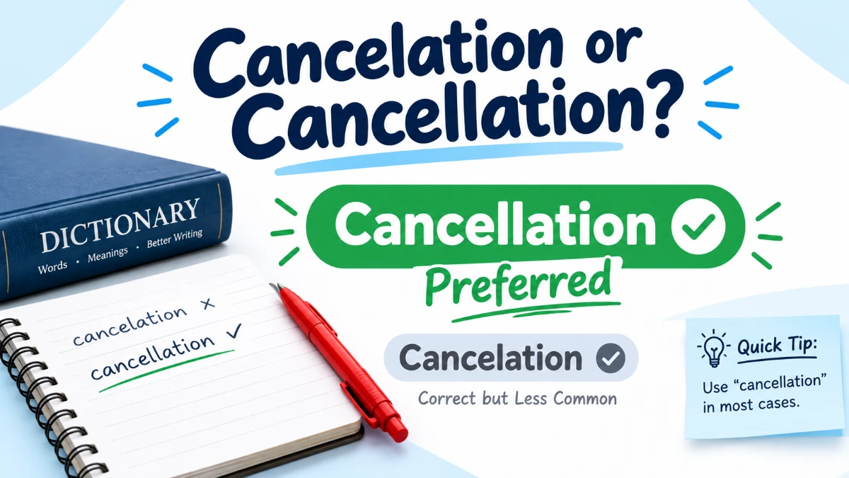 Cancelation or Cancellation