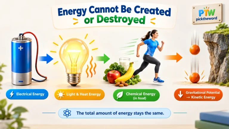 energy cannot be created or destroyed